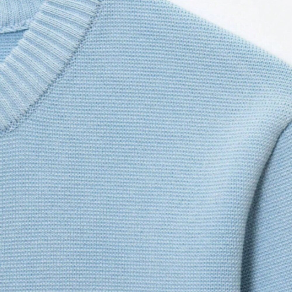 Blue Casual Women's Short Sleeve Knit Top - Picture 6 of 11